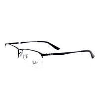 RayBan 雷朋眼镜亚洲定制商务金属半框黑色镜框男女近视光学眼镜架RX6281D 2503 55mm