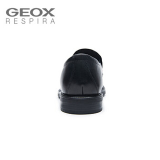 GEOX/健乐士春夏男鞋商务休闲鞋皮鞋舒适时尚一脚蹬鞋U844VD 黑色C9999 41