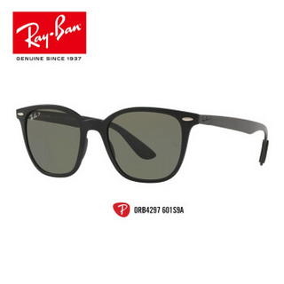 RayBan 雷朋Light Force系列轻质太阳眼镜男女偏光开车司机镜0RB4297 601S9A黑色镜框偏光绿色镜片 尺寸51