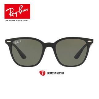 RayBan 雷朋Light Force系列轻质太阳眼镜男女偏光开车司机镜0RB4297 601S9A黑色镜框偏光绿色镜片 尺寸51