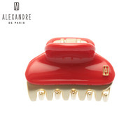 法国亚历山大发夹ALEXANDRE DE PARIS旺多姆45cm爪夹发饰女头饰刘海夹ICC451433902A18 R 红色 无水晶