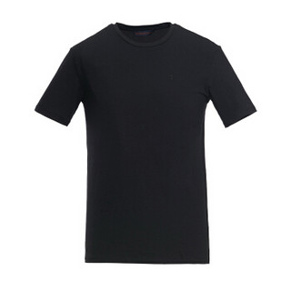 TRUSSARDI JEANS杜鲁萨迪 男士黑色棉质圆领T恤52T00071 1T000788 K299 M码