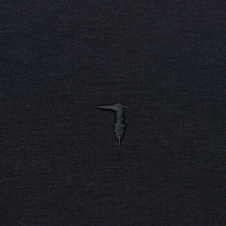 TRUSSARDI JEANS杜鲁萨迪 男士黑色棉质圆领T恤52T00071 1T000788 K299 M码