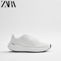ZARA新款 男鞋 白色泡沫科技材质跑步运动鞋小白鞋 12209620001