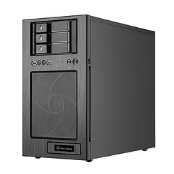 SILVER STONE 银欣 CS330 NAS存储机箱 附穿甲弹/铝面板/支持Matx/120水冷 存储NAS