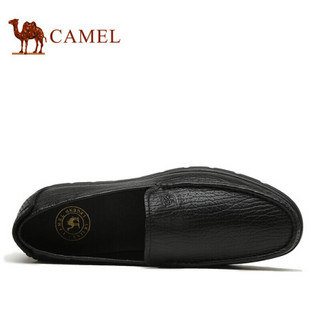 骆驼（CAMEL） 柔软舒适便捷商务休闲皮鞋男 A012211010 黑色 39