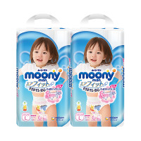 Moony 尤妮佳 女宝宝拉拉裤 L44*2 *2件
