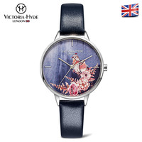 维多利亚·海德VICTORIA HYDE女士手表欧美品牌时尚潮流学生手表vh女款石英表防水个性女表 魅力蓝