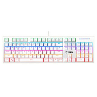 MSI 微星 GK50Z 机械键盘 高特青轴+DS102 鼠标 键鼠套装 白色