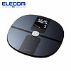 宜丽客（ELECOM） 日本多功能智能健康体脂称 家用成人精准wifi电池APP减肥电子体重秤 黑色