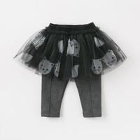 【加绒】davebella戴维贝拉秋冬季新品女童宝宝保暖打底裙裤 黑色 66cm(12M(建议身高59-66cm))