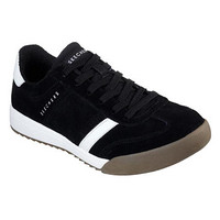 SKECHERS斯凯奇男鞋系带翻毛日常鞋休闲鞋52328 BLACK 10