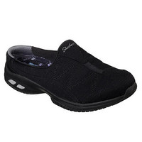 SKECHERS斯凯奇女鞋帆布鞋日常舒适休闲鞋拖鞋44911 BLACK 6.5