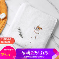 【柯基IP系列】大朴家纺 A类浴巾成人加厚强吸水刺绣洗澡巾卡通男女大毛巾 柯基笑脸 70*140cm