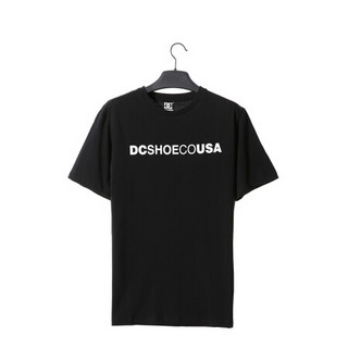 DCSHOECOUSA DC男运动夏款经典潮棉圆领字母T恤GDYZT03214 白色WBB0/ M（偏大一码）