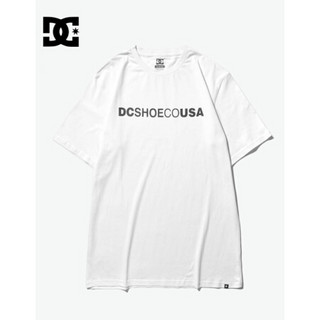 DCSHOECOUSA DC男运动夏款经典潮棉圆领字母T恤GDYZT03214 白色WBB0/ M（偏大一码）
