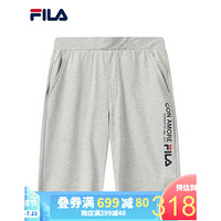 FILA（斐乐）官方男子针织短裤2020夏季新款五分裤休闲沙滩运动裤 浅花灰-MG 175/84A/L