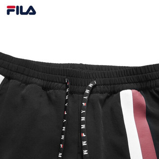 FILA × MIHARA 斐乐官方 蔡徐坤同款 男子梭织长裤2020秋季潮流联名休闲运动裤 黑色-BK 175/84A/L