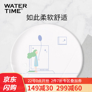 WATERTIME/蛙咚 防水护耳硅胶抗氯泳帽女专业长发时尚大号不勒头ins印花游泳帽 Balloon Girl-White