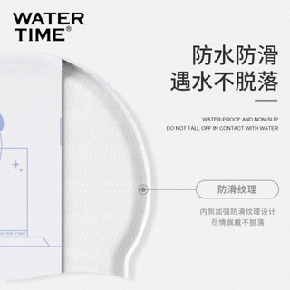 WATERTIME/蛙咚 防水护耳硅胶抗氯泳帽女专业长发时尚大号不勒头ins印花游泳帽 Balloon Girl-White