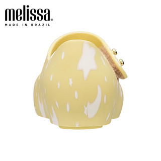 mini melissa 梅丽莎2020春夏新品鱼嘴印花mini小童凉鞋32768 黄/白 内长13.5cm