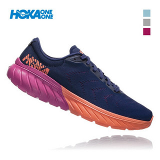 HOKA ONE ONE女马赫竞速型公路跑鞋Mach2轻便减震透气训练运动鞋 藏蓝 / 深紫红 US 6/ 230mm