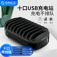 ORICO 奥睿科 DUK10口USB充电器带充电线10根100W大功率