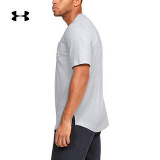 安德玛官方UA Sportstyle男子运动短袖T恤Under Armour1351572 灰色014 XXL