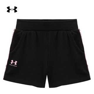 安德玛官方UA Sports Terry女小童运动短裤Under Armour1358333 黑色001 6