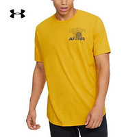 安德玛官方UA Pursuit运动短袖T恤男女同款Under Armour1351342 黄色932 男码XXL