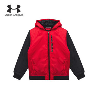 安德玛官方UA 男童运动连帽飞行员夹克Under Armour1346675 红色600 童M