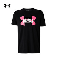 安德玛官方UA Attitude男子运动短袖T恤Under Armour1362839 黑色001 L
