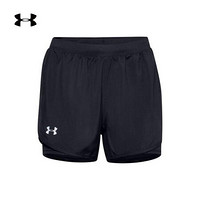 安德玛官方UA Fly By 2.0女子2合1运动短裤Under Armour1356200 黑色001 M