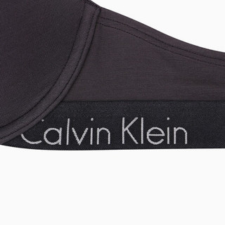 Calvin Klein 卡尔文·克莱 女士纯色光面有钢圈V型文胸QP1062A 04A 深灰色360B