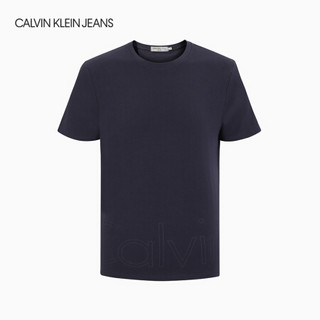 CK JEANS 2020春夏款男装 时尚圆领短袖T恤J315045 BAE-黑色 M