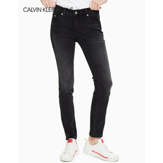 CK JEANS 2020春夏款女装 时尚中腰休闲牛仔裤CKJ022J213415 1BY-黑色 27/30