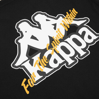 Kappa卡帕男款运动短袖休闲宽松T恤夏季圆领印花半袖 2020|K0A12TD31D 黑色-990 XL