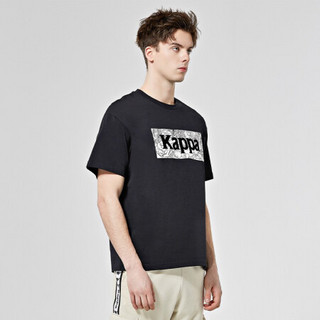 Kappa卡帕艺术家联名男运动短袖休闲圆领T恤夏季印花半袖2020新款|K0A12TD39D 黑色-990 L