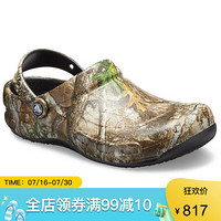 CROCS卡洛驰男鞋拖鞋凉鞋迷彩印花205417 Khaki / Black 10