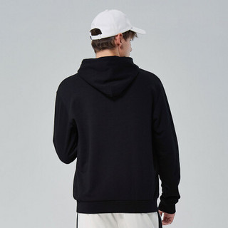 Kappa卡帕套头帽衫2020新款秋男运动卫衣针织休闲外套长袖上衣K0A52MT61D 黑色-990 L