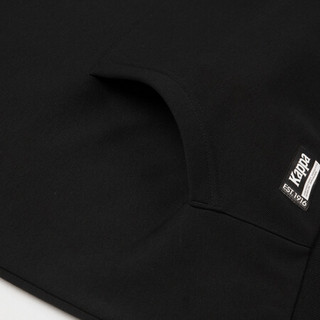 Kappa卡帕套头帽衫2020新款秋男运动卫衣针织休闲外套长袖上衣K0A52MT61D 黑色-990 L