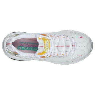 SKECHERS斯凯奇女鞋厚底透气老爹鞋舒适休闲熊猫鞋149142 WHITE 3