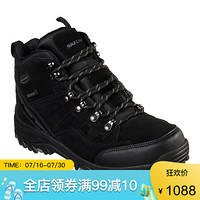 SKECHERS斯凯奇男鞋户外运动鞋高帮防滑系带64869 BLACK 9.5