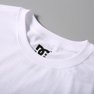 DCSHOECOUSA dc男运动宽松黑色潮牌纯棉圆领短袖T恤5226J804 白夹色 XL
