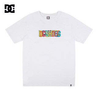 DCSHOES 2020春夏新款彩色LOGO印花男士纯棉短袖T恤GDYZT20107 黑夹色 M