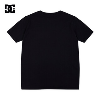 DCSHOES 春夏新款印花男士短袖宽松棉T恤 GDYZT20122 白夹黑色-XWWC S