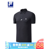 FILA ATHLETICS 斐乐男子短袖POLO衫2020夏季新款专业运动短POLO男 传奇蓝-NV 185/104A/XXL