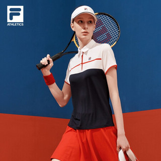 FILA ATHLETICS斐乐女短袖POLO2020夏季新款针织短袖衫女POLO RD宝蓝-NV 155/76A/XS