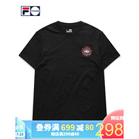 FILA FUSION x Staple斐乐男子短袖2020夏季新品简约时尚针织短T 正黑色-BK 165/88A/S