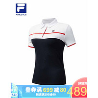 FILA ATHLETICS斐乐女短袖POLO2020夏季新款针织短袖衫女POLO RD宝蓝-NV 155/76A/XS